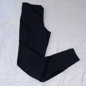 Black Old Navy Leggings with mesh slits